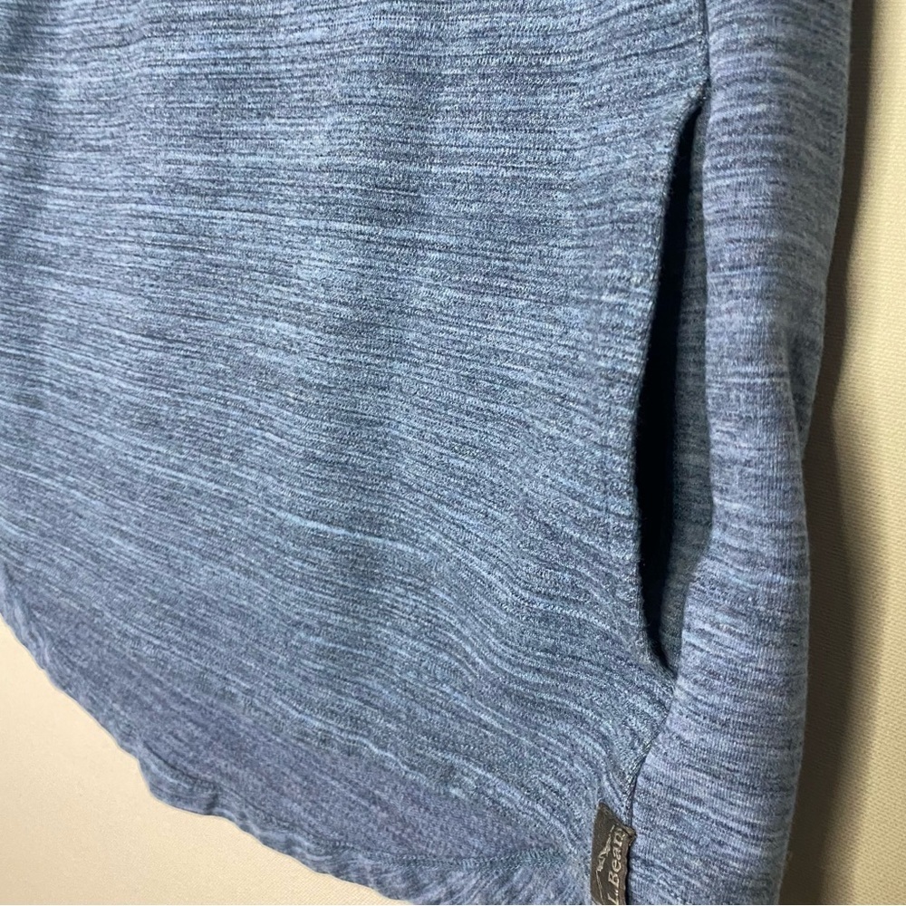 L.L Bean Women heather light blue cowl neck pullover size small petite - Picture 4 of 9